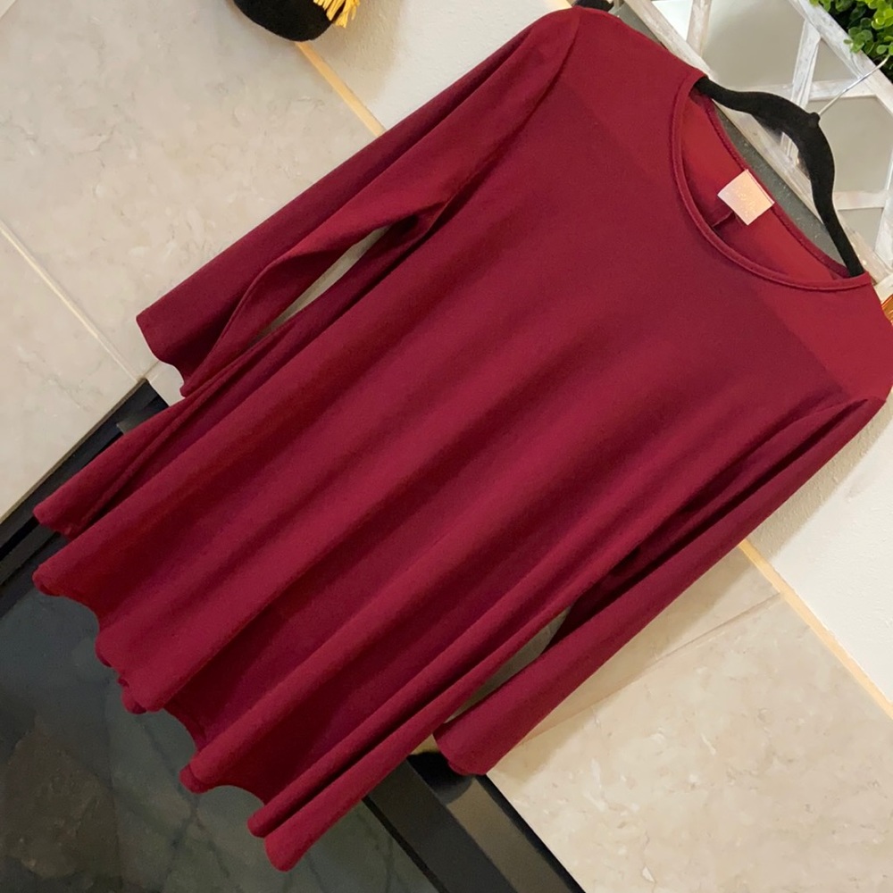 Burgundy top